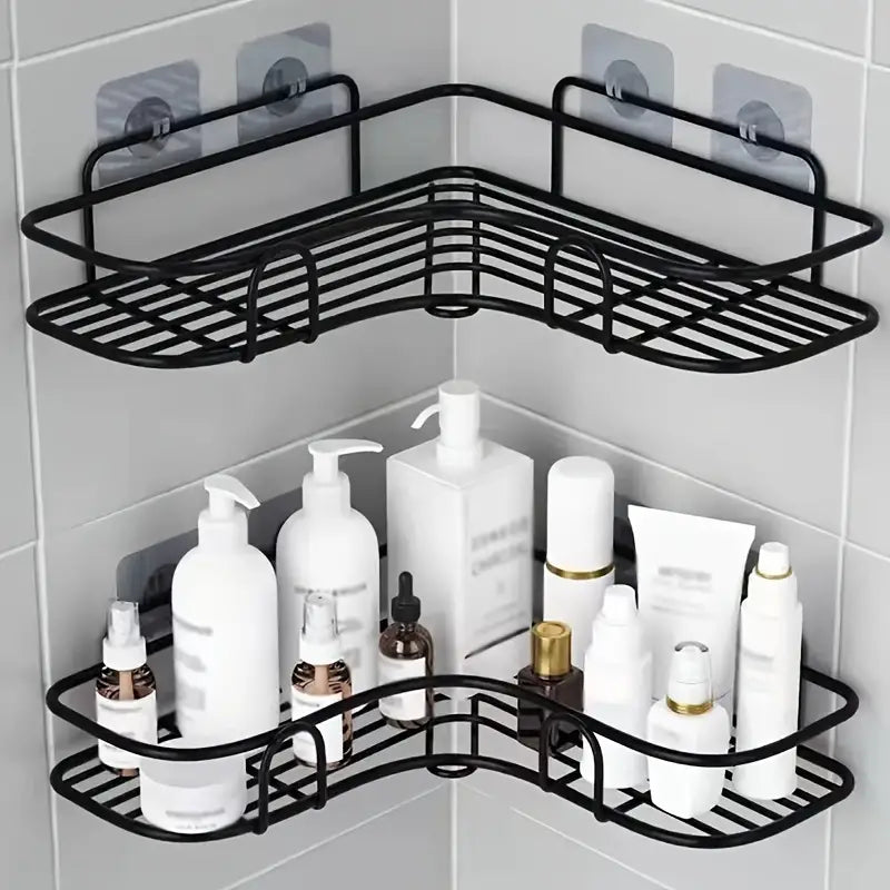 Triangle Corner Shower Shelf – No‑Drill Bathroom Organizer