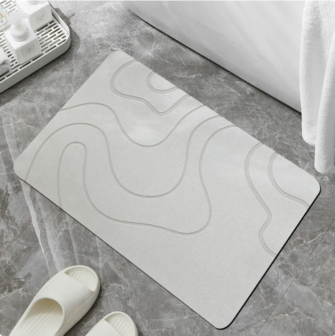Natural Diatomite Quick‑Dry Bath Mat – Ultra‑Absorbent & Non‑Slip