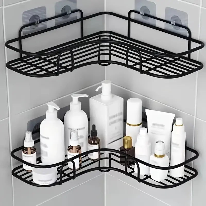 Triangle Corner Shower Shelf – No‑Drill Bathroom Organizer