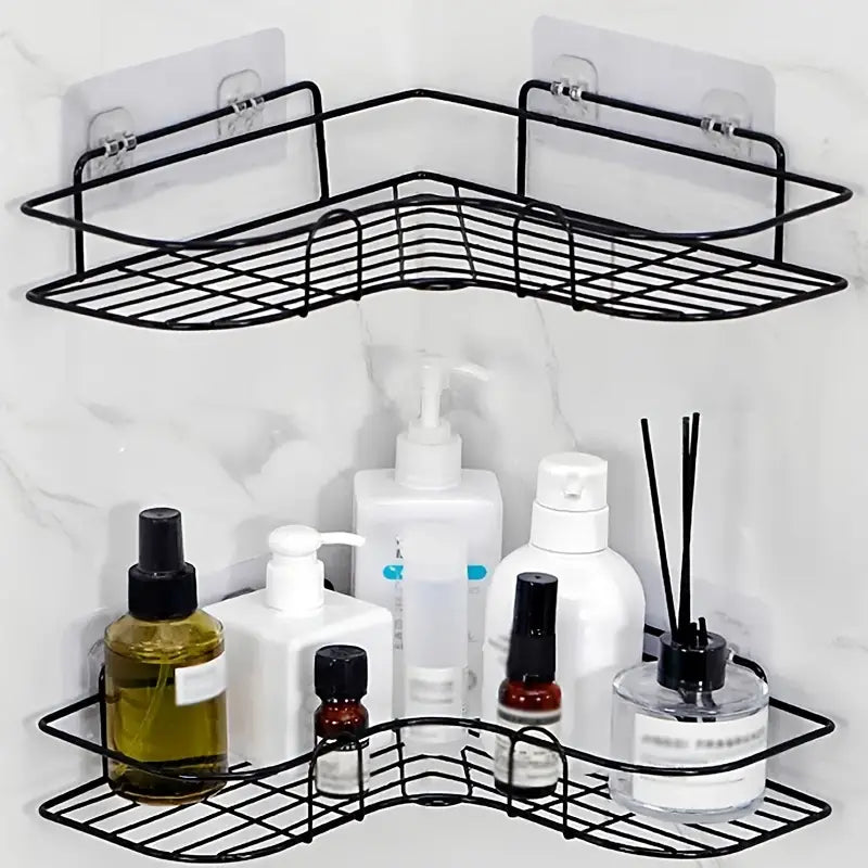Triangle Corner Shower Shelf – No‑Drill Bathroom Organizer