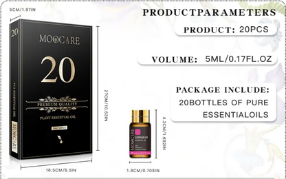 20‑Piece Aromatherapy Essential Oils Variety Set