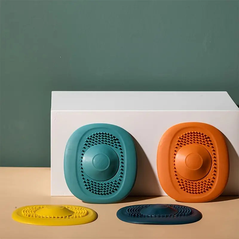 Silicone Shower Drain Stopper & Hair Catcher Cover
